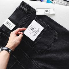 Quần jean ống suông tông đen xám phối cá tính bigsize nam 80- 130 kg