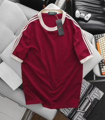 Áo thun cotton sọc vai thời trang cỡ đại (Mẫu 7)
