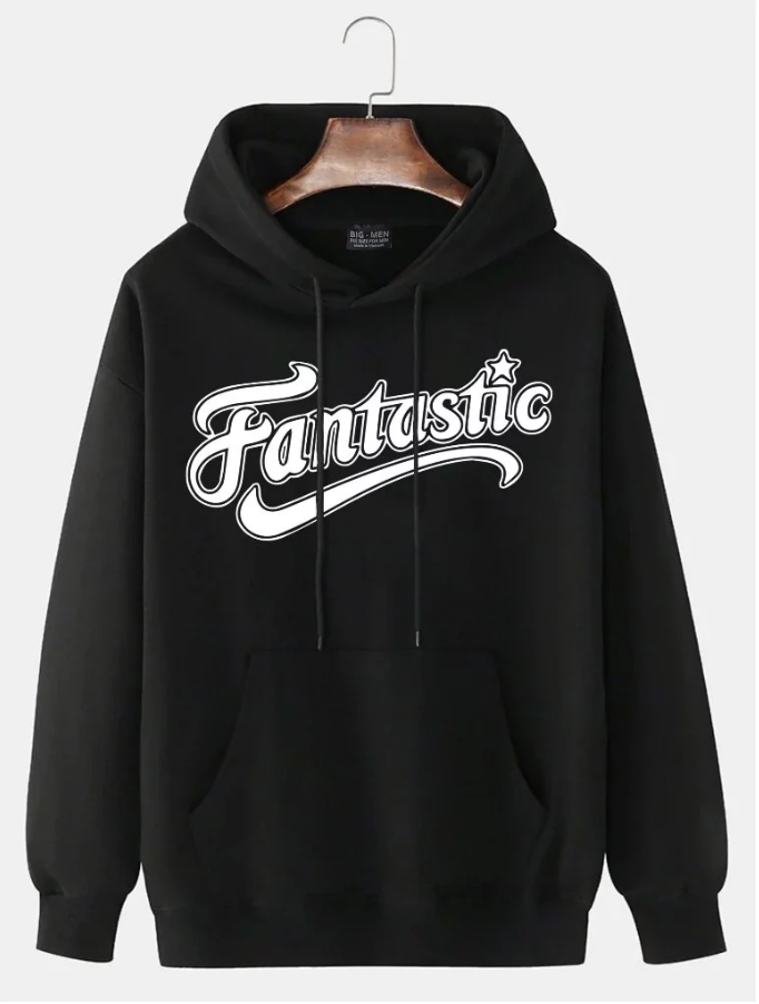 [bigsize] Set bộ quần áo thu đông, hoodie, quần nỉ dài, thời trang bigsize nam cỡ đại < 140kg - in chữ Fantastic