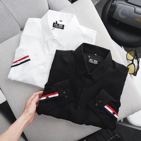 SALE 179K- Áo sơ mi tay dài nam big size thời trang thêu họa tiết tay bigmen form bigsize <140kg