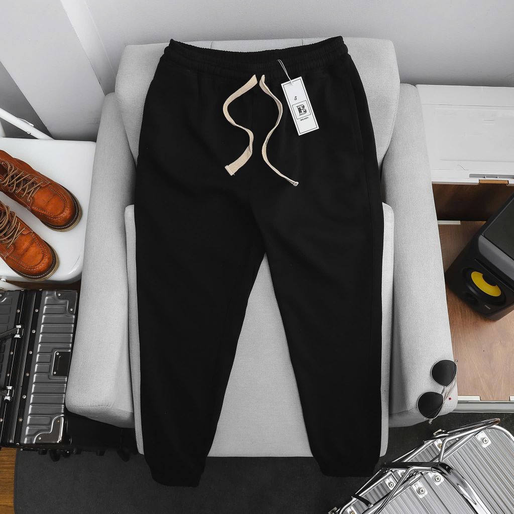 Quần thun dài jogger vải nỉ đẹp bigsize nam - trơn (Mẫu 2)