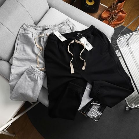 Quần thun dài jogger vải nỉ đẹp bigsize nam - trơn (Mẫu 2)