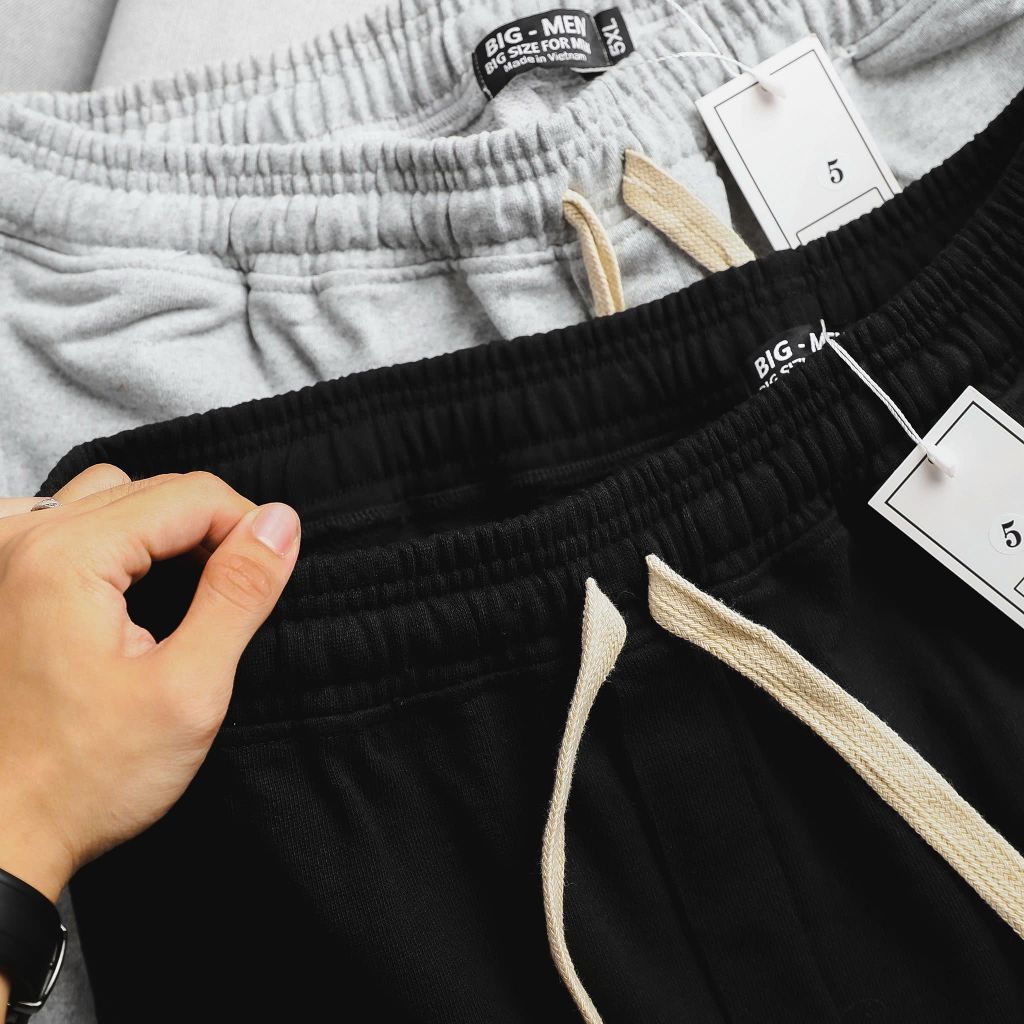 Quần thun dài jogger vải nỉ đẹp bigsize nam - trơn (Mẫu 2)