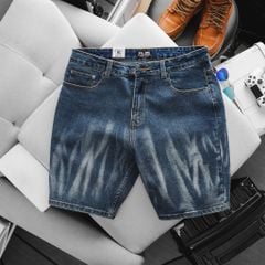 SALE 199K - Quần short jean tông xanh họa tiết cá tính bigsize nam 80- 130 kg