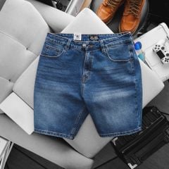SALE 199K - Quần short jean tông xanh họa tiết cá tính bigsize nam 80- 130 kg