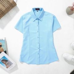 [ Big size nữ 55- 87 kg] Áo sơ mi tay ngắn bigsize nữ chiết eo thời trang công sở Hardcore