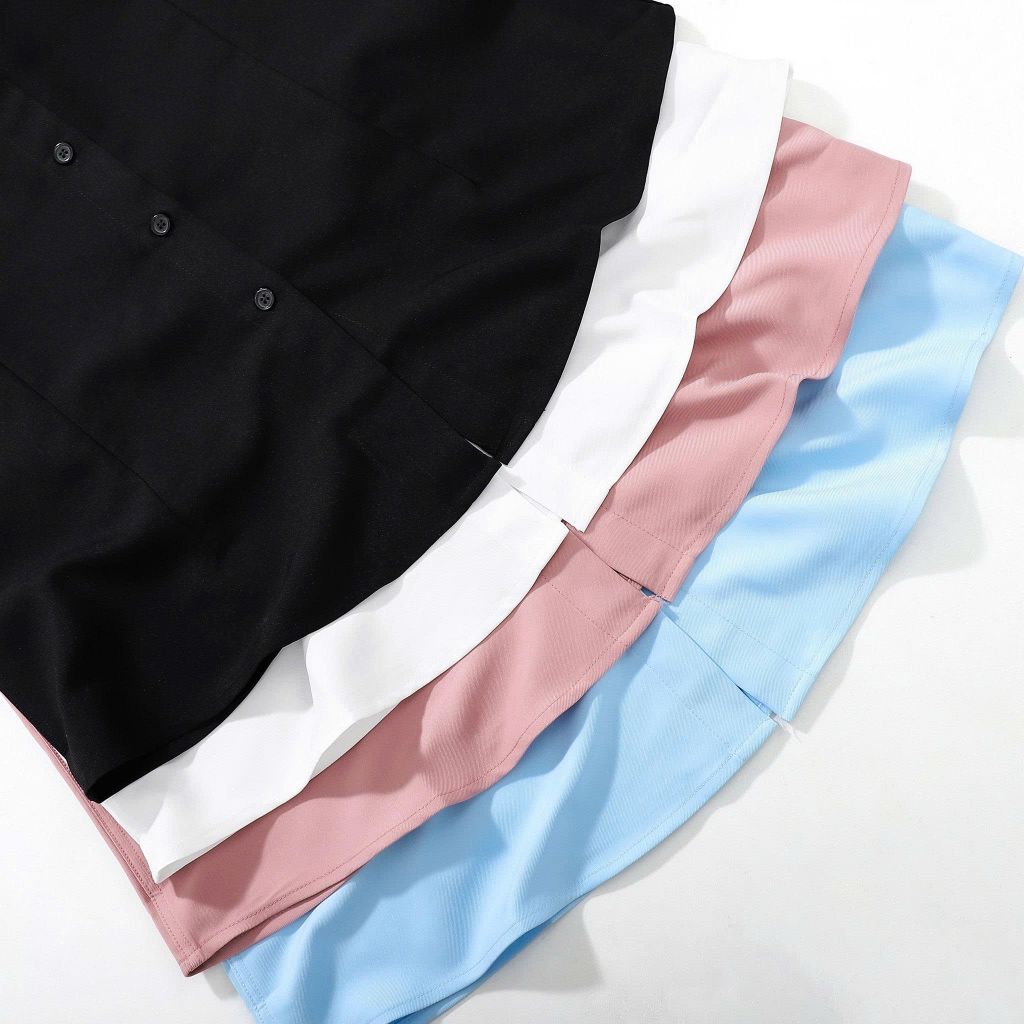 [ Big size nữ 55- 87 kg] Áo sơ mi tay ngắn bigsize nữ chiết eo thời trang công sở Hardcore