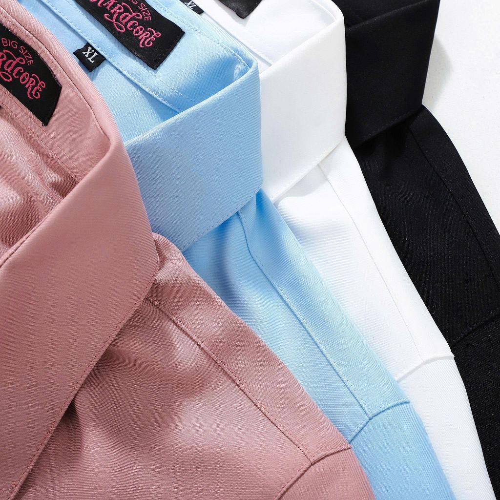 [ Big size nữ 55- 87 kg] Áo sơ mi tay ngắn bigsize nữ chiết eo thời trang công sở Hardcore