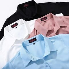 [ Big size nữ 55- 87 kg] Áo sơ mi tay ngắn bigsize nữ chiết eo thời trang công sở Hardcore