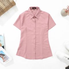 [ Big size nữ 55- 87 kg] Áo sơ mi tay ngắn bigsize nữ chiết eo thời trang công sở Hardcore