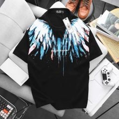 [ Big Men] Áo thun cotton in lụa toàn thân họa tiết cánh đại bàng nhiều màu thời trang bigsize nam 85- 135 kg