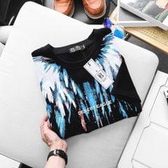 [ Big Men] Áo thun cotton in lụa toàn thân họa tiết cánh đại bàng nhiều màu thời trang bigsize nam 85- 135 kg