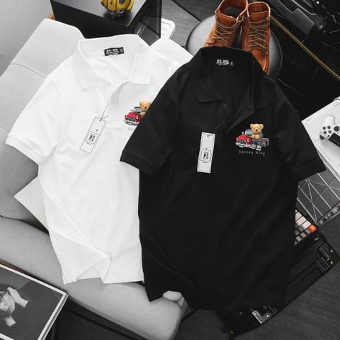 [ Big Size 85- 135 kg] Áo thun polo bigsize nam in họa tiết Gấu King thời trang Big Men