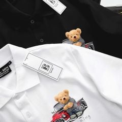 [ Big Size 85- 135 kg] Áo thun polo bigsize nam in họa tiết Gấu King thời trang Big Men