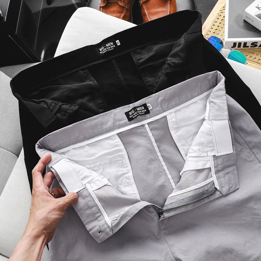 Quần kaki dài bigsize có đai chun thời trang Big Men 80-130 kg - KKLT2