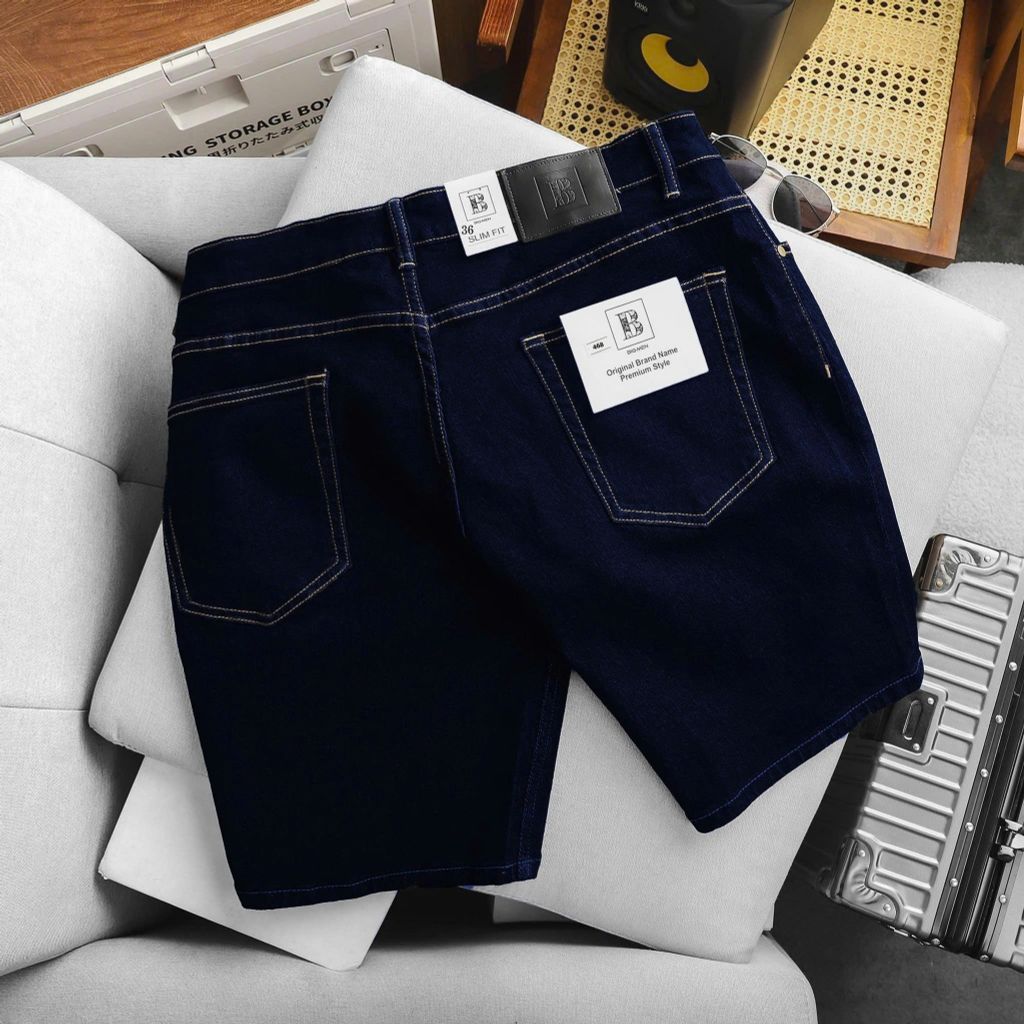 [ Big Size 80- 130 kg] Quần short jean bigsize nam tông xanh đen thời trang Big Men_ mã 468