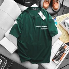 Áo thun cotton in lụa phối chữ Do What thời trang bigsize nam 85- 135 kg