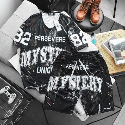[ Big Size 85- 135 kg] Set bộ quần áo bigsize nam vải mè thoáng mát họa tiết My Stery thời trang Big Men