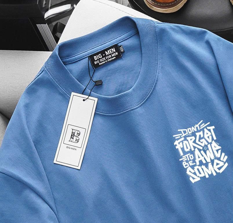 [ Big Size 60- 135 kg] Áo thun cotton bigsize nam in họa tiết 2 mặt Forget thời trang Big Men