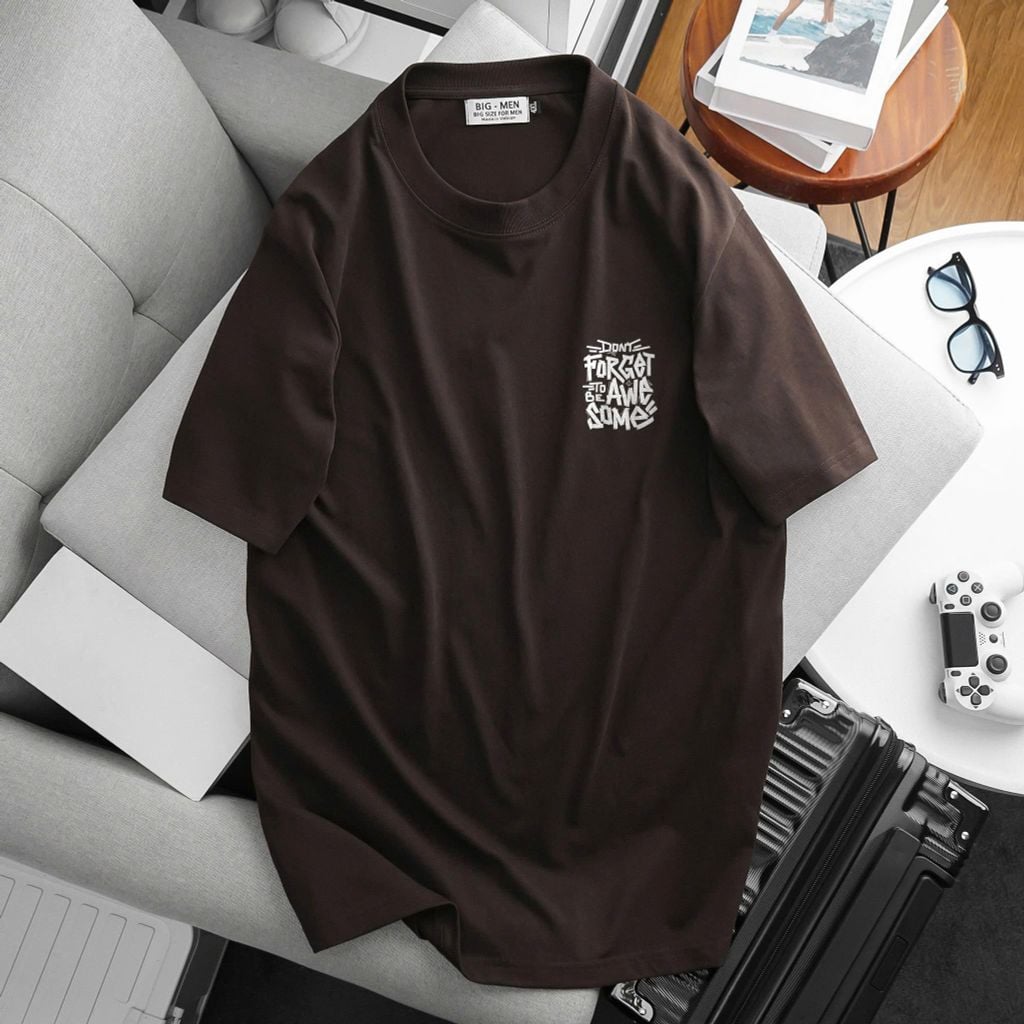 [ Big Size 60- 135 kg] Áo thun cotton bigsize nam in họa tiết 2 mặt Forget thời trang Big Men