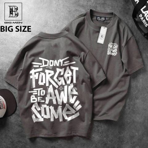 [ Big Size 60- 135 kg] Áo thun cotton bigsize nam in họa tiết 2 mặt Forget thời trang Big Men