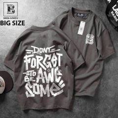 [ Big Size 60- 135 kg] Áo thun cotton bigsize nam in họa tiết 2 mặt Forget thời trang Big Men