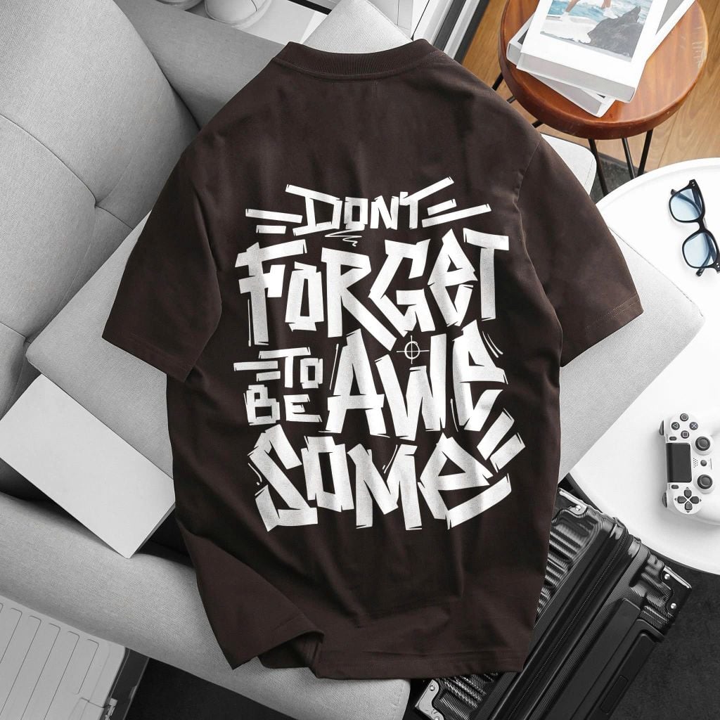 [ Big Size 60- 135 kg] Áo thun cotton bigsize nam in họa tiết 2 mặt Forget thời trang Big Men