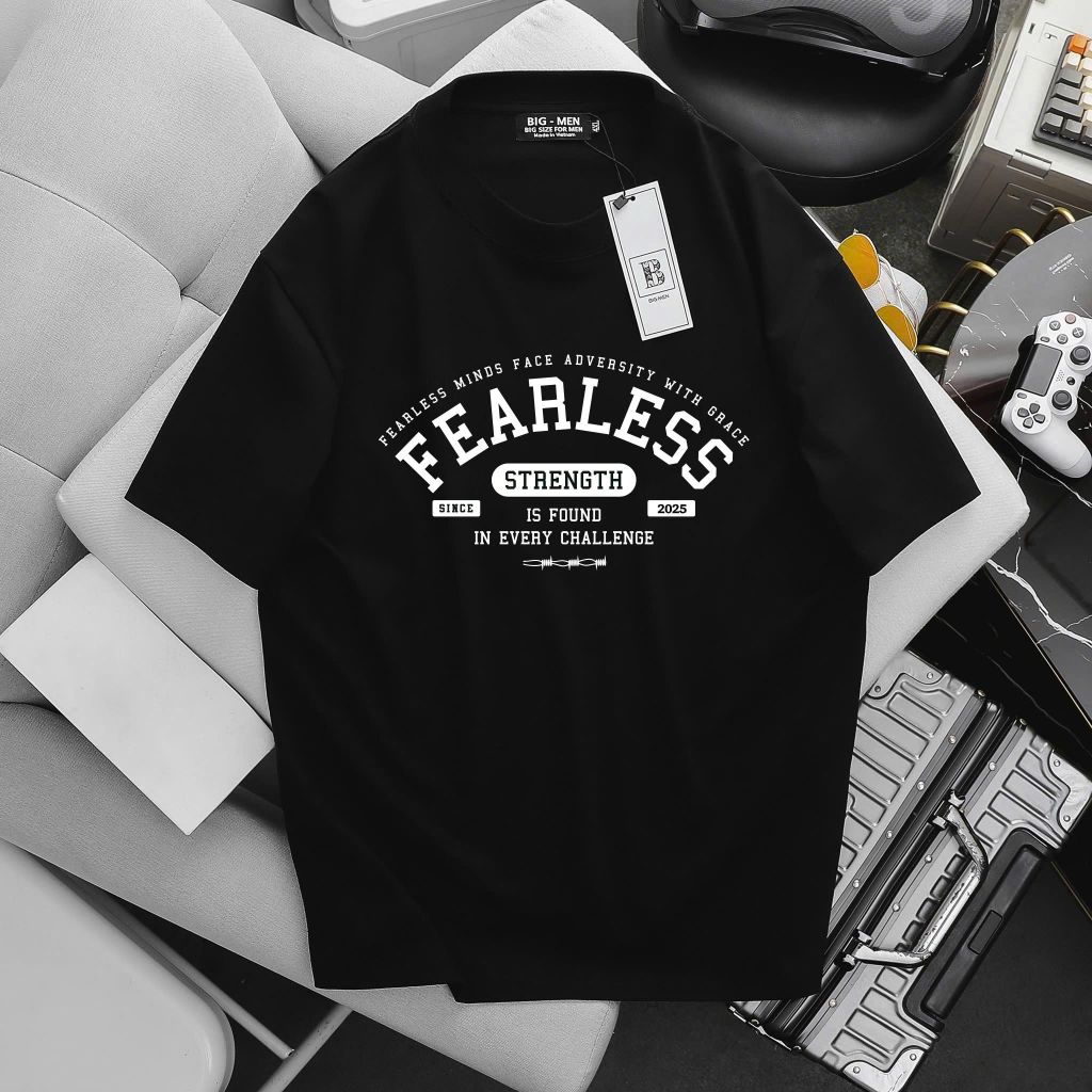 [ Big Size 60- 135 kg] Áo thun cotton bigsize nam in họa tiết Strength thời trang Big Men