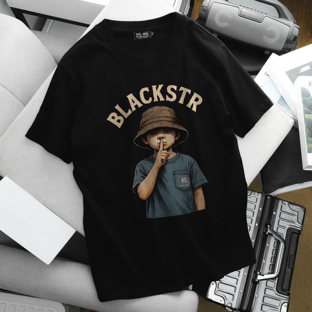 Big Men - Áo thun cotton in hình thời trang bigsize nam cỡ đại < 140kg - im lặng