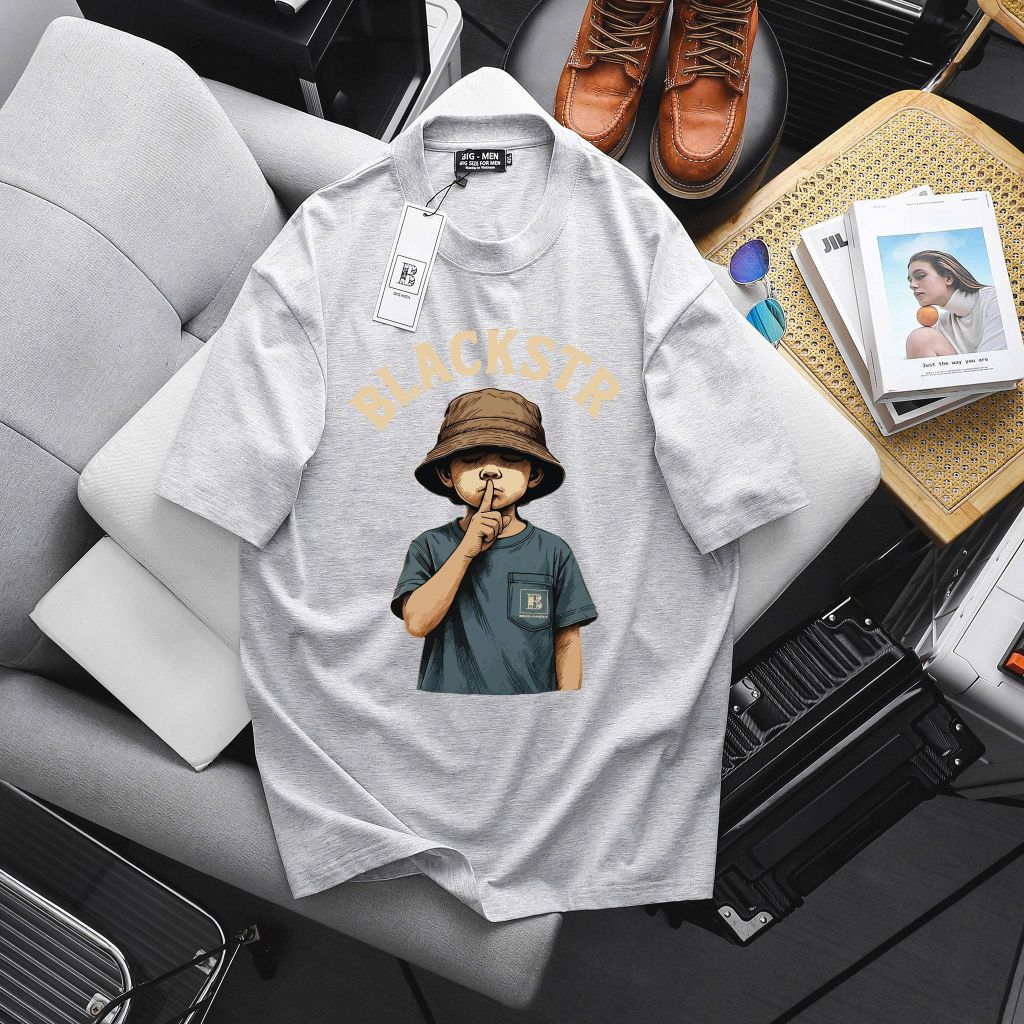 Big Men - Áo thun cotton in hình thời trang bigsize nam cỡ đại < 140kg - im lặng