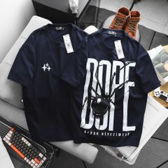 [ Big Size 85-135 kg] Áo thun cotton bigsize nam màu xanh đen in thời trang Big Men