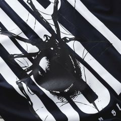 [ Big Size 85-135 kg] Áo thun cotton bigsize nam màu xanh đen in thời trang Big Men