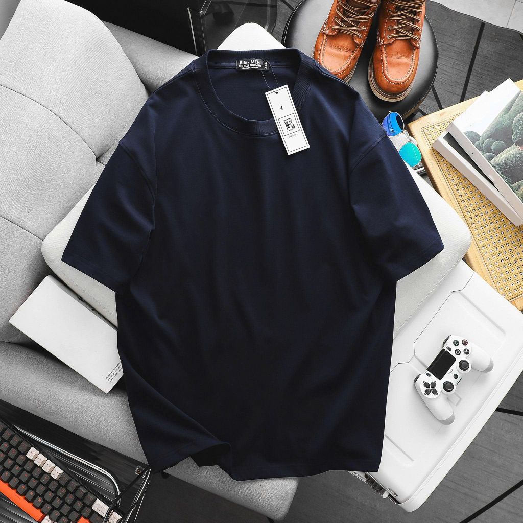 Áo thun, áo phông cotton trơn nhiều màu bigsize nam (Mẫu 15)