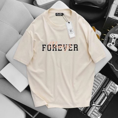 [ Big Size 85- 135 kg] Áo thun cotton bigsize nam in chữ Forever thời trang Big Men
