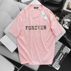 [ Big Size 85- 135 kg] Áo thun cotton bigsize nam in chữ Forever thời trang Big Men