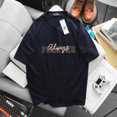 [ Big Size 85-135 kg] Áo thun cotton bigsize nam màu xanh đen in thời trang Big Men