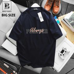 [ Big Size 85- 135 kg] Áo thun cotton bigsize nam in chữ Forever thời trang Big Men