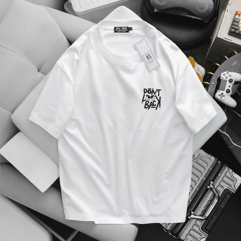 [ Big Size 60- 135 kg] Áo thun cotton bigsize nam in Look Back thời trang Big Men
