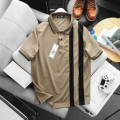 [Big Men] Áo thun polo phối 2 sọc to thời trang bigsize nam< 135 kg