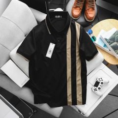 [Big Men] Áo thun polo phối 2 sọc to thời trang bigsize nam< 135 kg