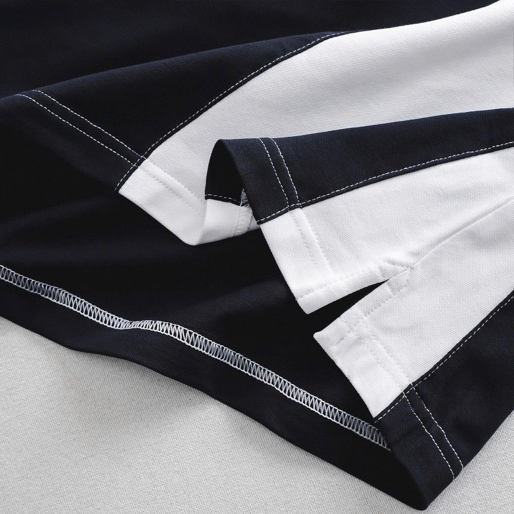 [ Big Size 85- 135 kg] Áo thun polo bigsize nam xanh đen cổ V in hai mặt thời trang Big Men