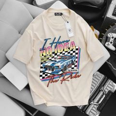 [ Big Size 85- 135 kg] Áo thun cotton bigsize nam in xe No Idea thời trang Big Men