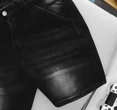 Big Men- Quần short jean bigsize nam wash đen rách nhẹ thời trang cá tính 80- 130 kg