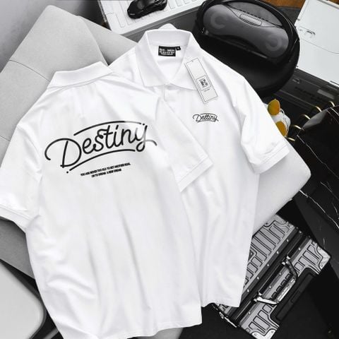 [ Big Men] Áo thun polo bigsize nam in chữ Destiny 2 mặt thời trang 85- 135 kg