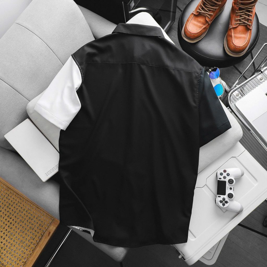 Big Men – Áo Sơ Mi Tay Ngắn Nam Bigsize 80–130kg Form Rộng Họa Tiết Cá Tính