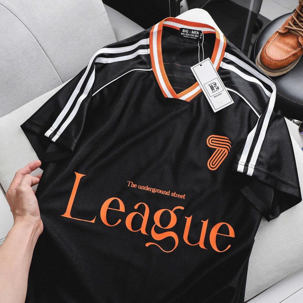 [ Big Men] Áo thun chất vải poly thoáng mát phối chữ số 7 thời trang bigsize nam 85- 135 kg