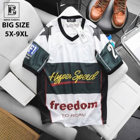 [ Big Men] Áo thun chất vải mè thoáng mát phối chữ số 28 thời trang bigsize nam 85- 135 kg