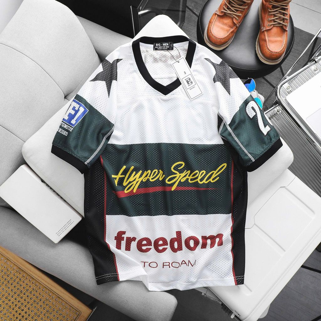 [ Big Men] Áo thun chất vải mè thoáng mát phối chữ số 28 thời trang bigsize nam 85- 135 kg