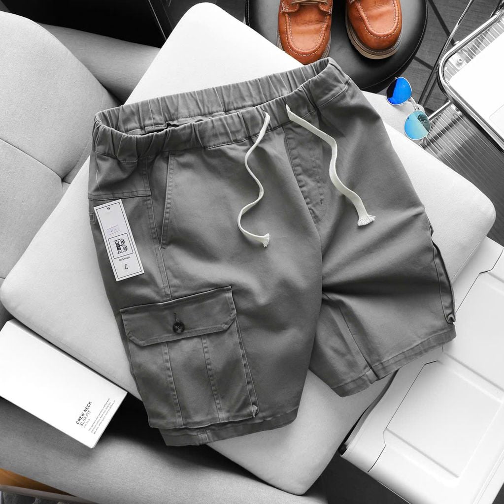 Quần short kaki lưng thun túi hộp đủ màu (Mẫu 4)