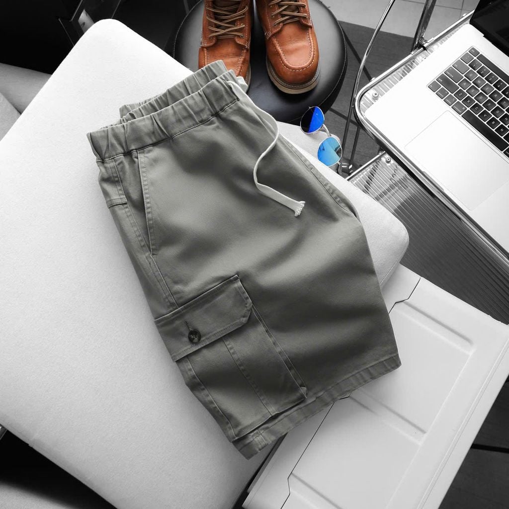 Quần short kaki lưng thun túi hộp đủ màu (Mẫu 4)